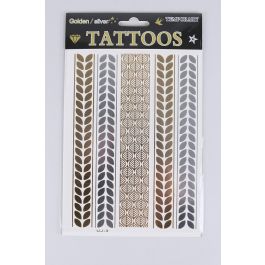 Lovemystyle Gold and Silver Tattoo Transfers with Leaf Detail