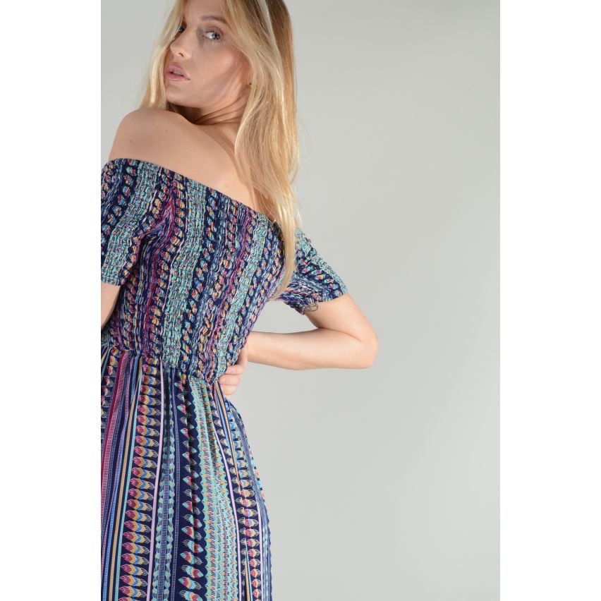 Lovemystyle au large de l’épaule Maxi robe avec jupe Split