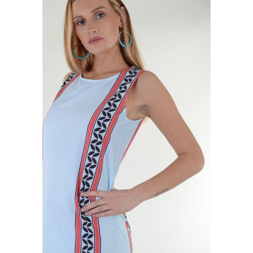 Lovemystyle bleu Pasel Maxi robe avec côté Split