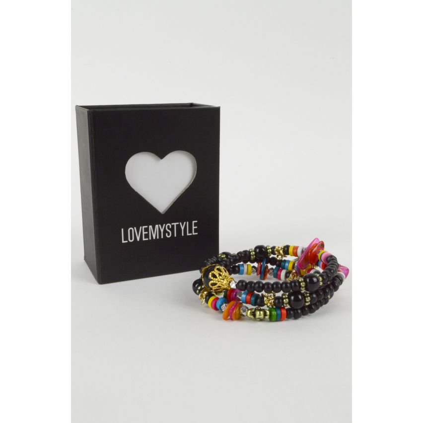 LMS Colourful Friendship Bracelet With Charms And Beads.