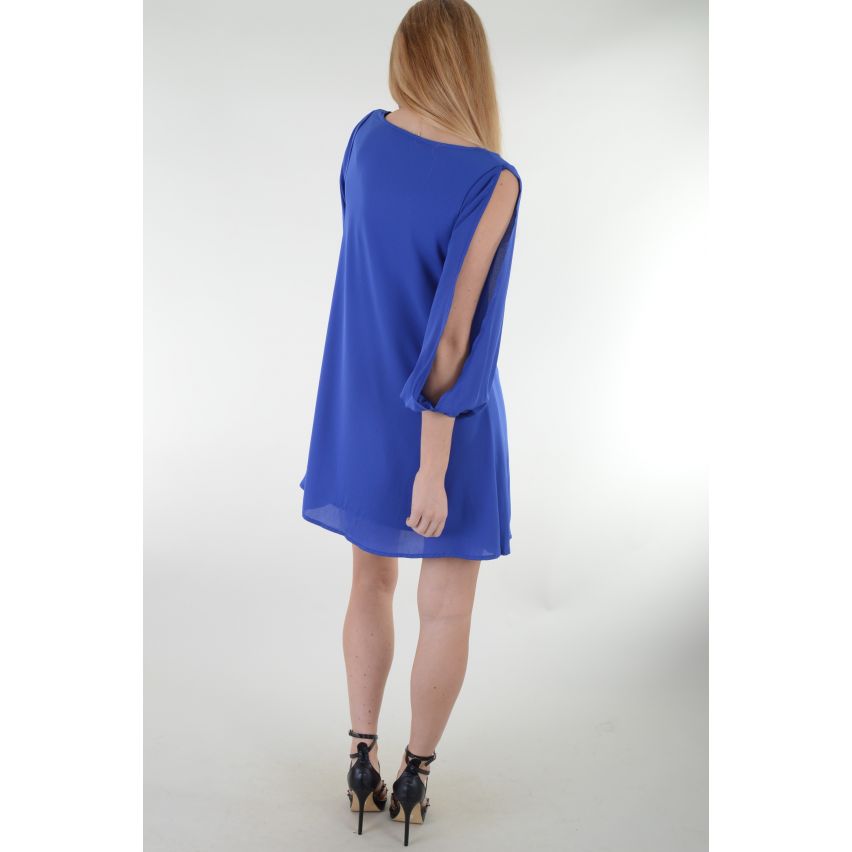 Robe avec découpe manches longues détails Lovemystyle Indigo