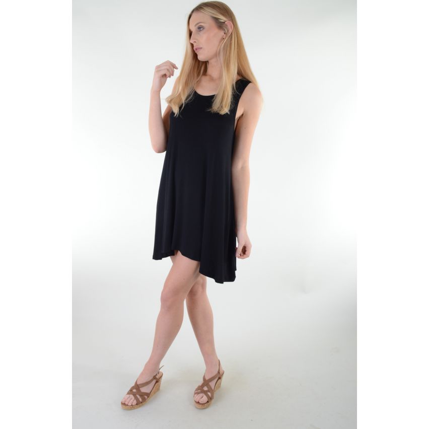 Lovemystyle Loose Fitting Swing Dress In Black - SAMPLE