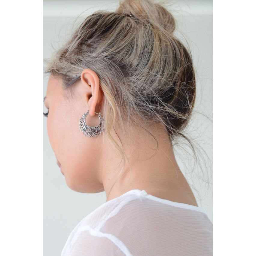 Lovemystyle argent boucles d’oreilles ethniques Design