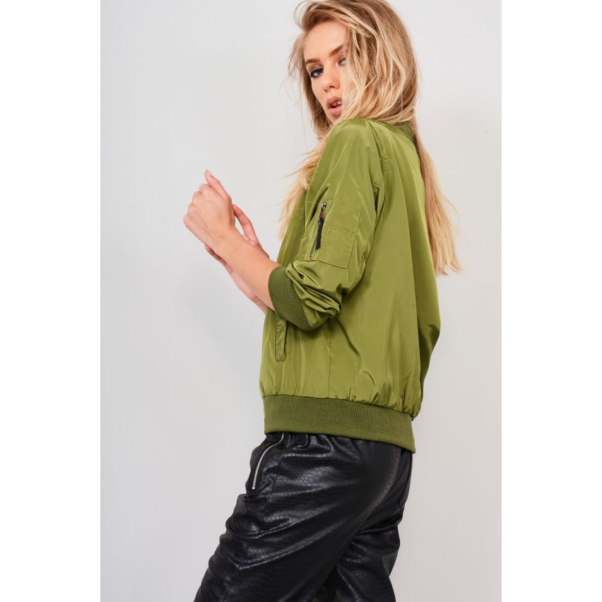 Lovemystyle Casual vert blouson avec poches