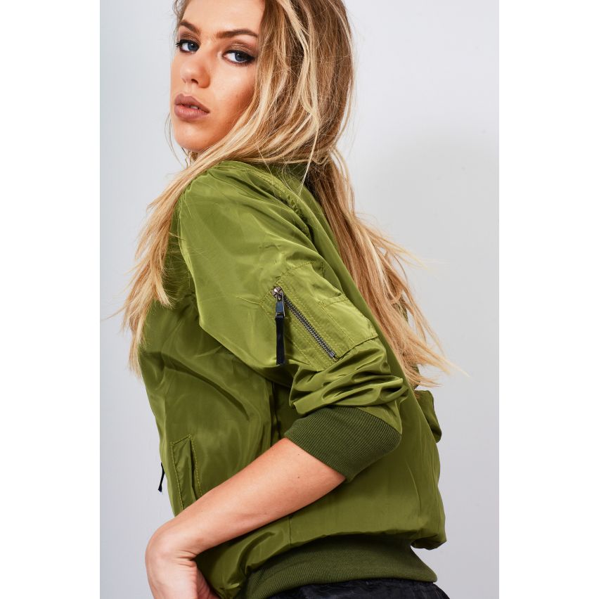 Lovemystyle Casual vert blouson avec poches