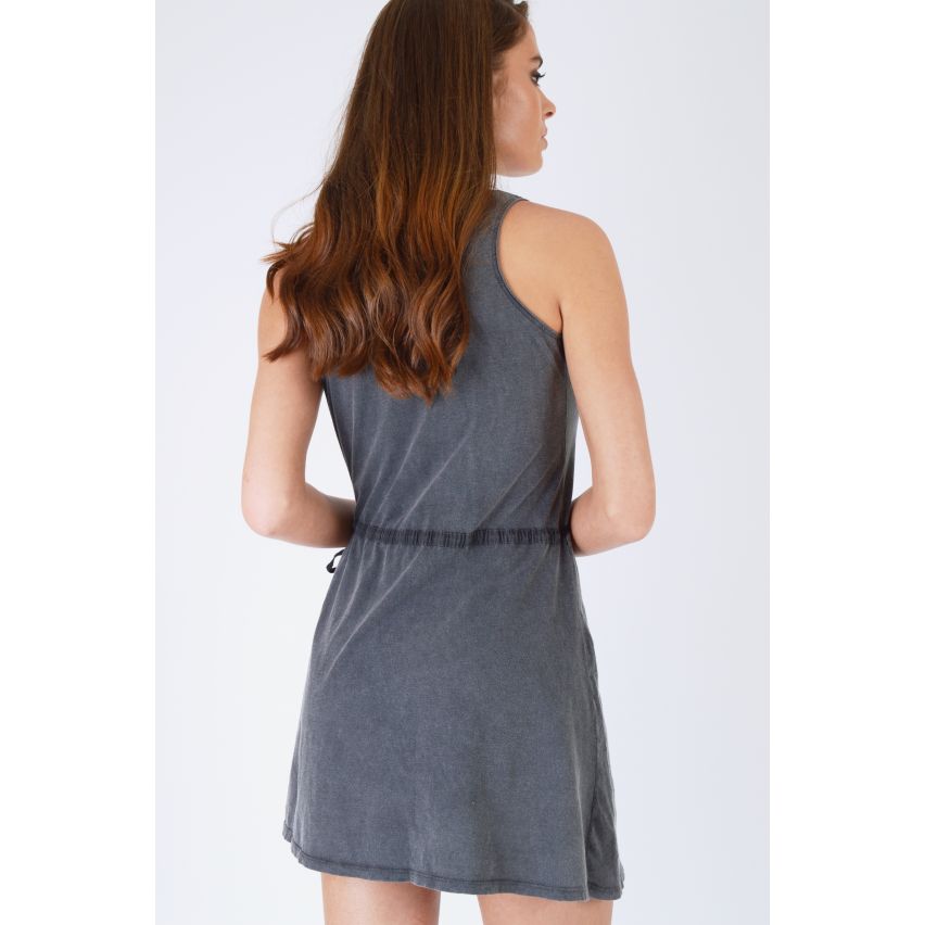 Agent double ardoise gris Relaxed Fit court Skater Dress