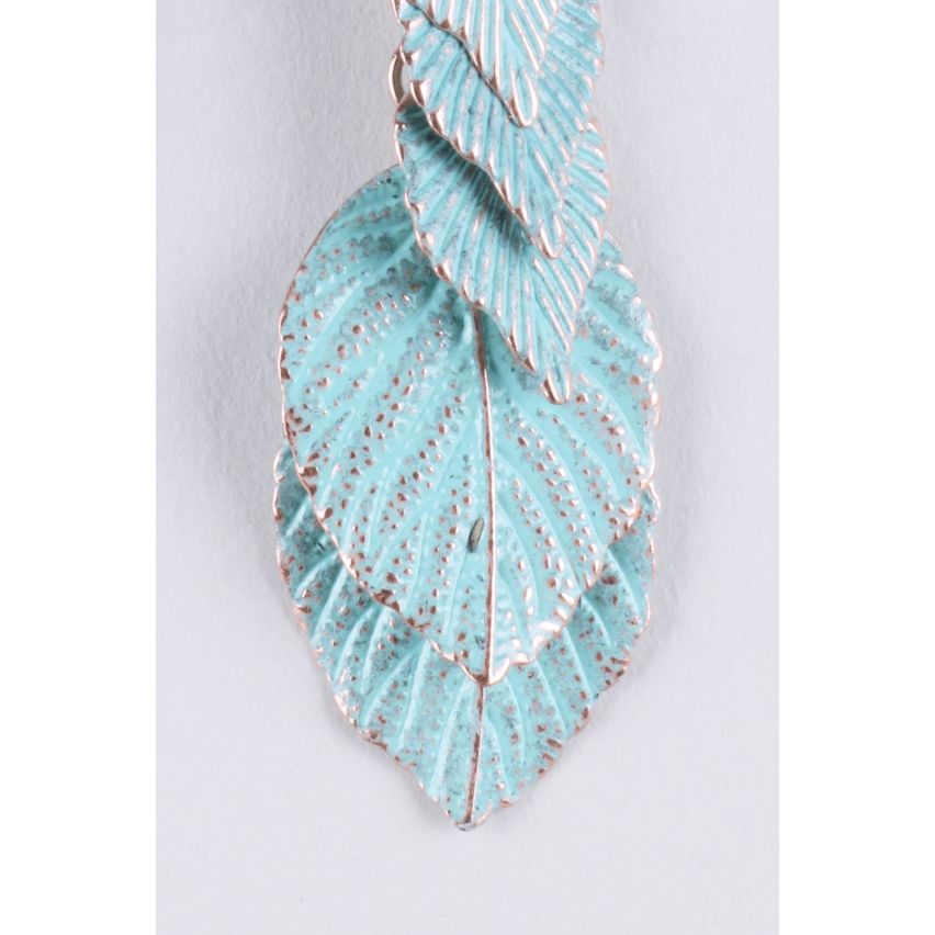 Lovemystyle Turquoise Bleu déroulant feuille boucles d’oreilles