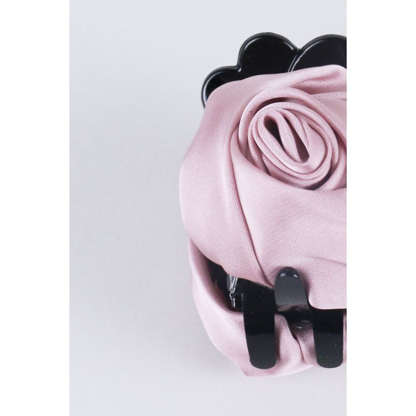 Lovemystyle Dusky Pink Silk Rose Clasp Hair Slide