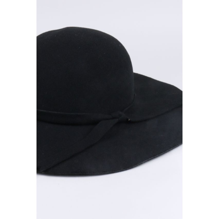 Lovemystyle Oversize laine chapeau souple en noir