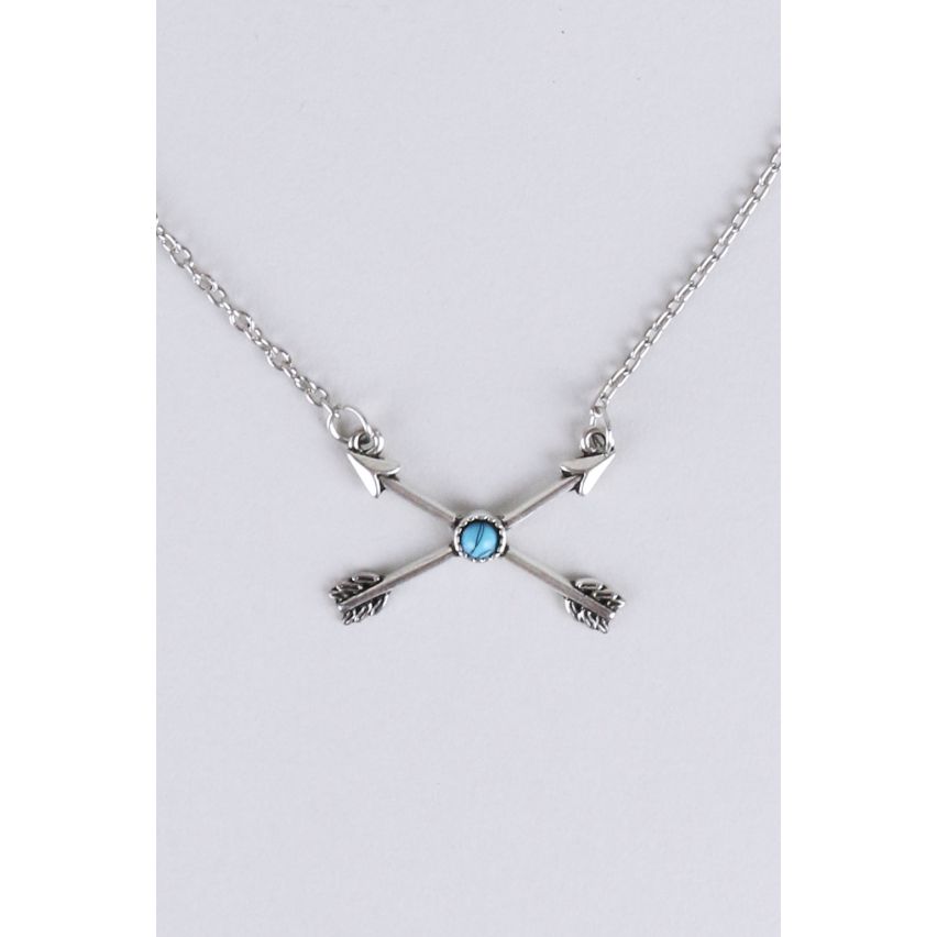 Lovemystyle argent Collier avec pendentif en Double flèche