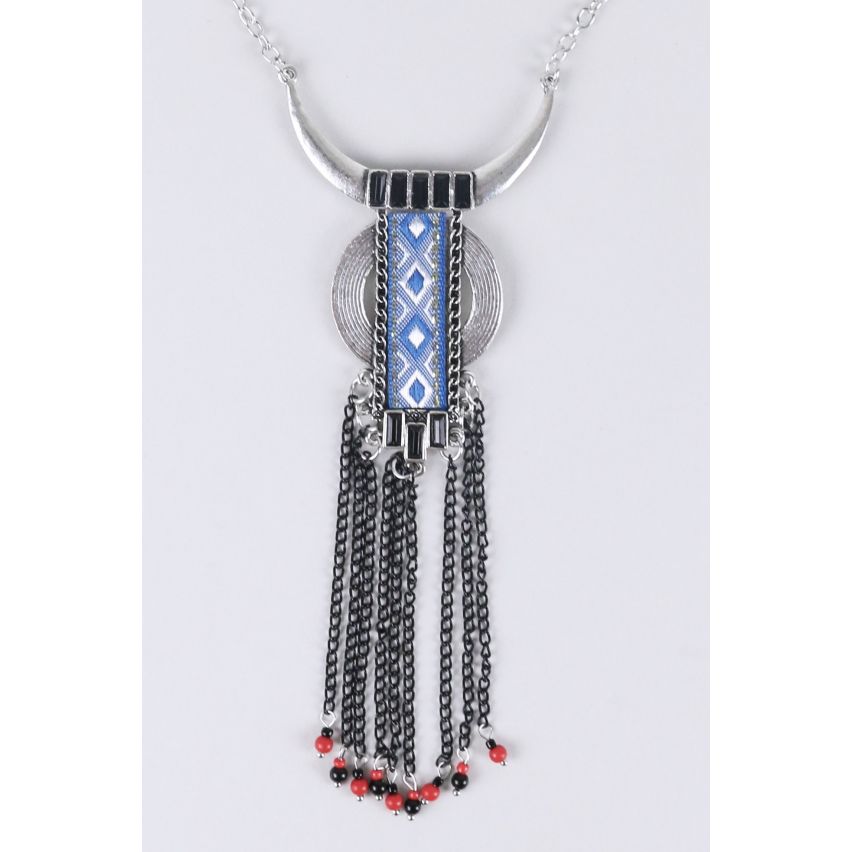 Lovemystyle argent Collier avec pendentif Tribal surdimensionné