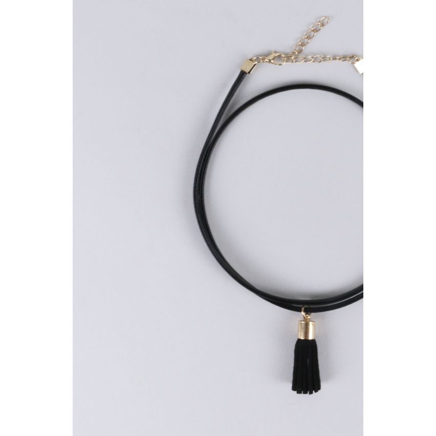 Lovemystyle Choker Necklace With Tassel Detail