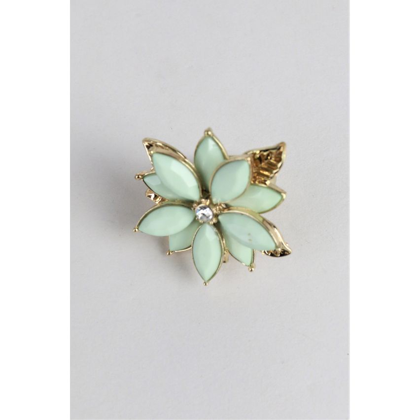 Anillo de oro de Lovemystyle con diseño de flor colores Pastel verde