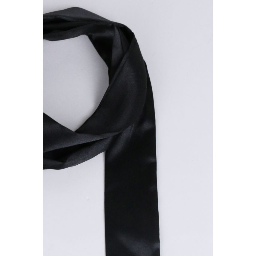 Lovemystyle sottile lunga seta/raso collo Scalf In nero