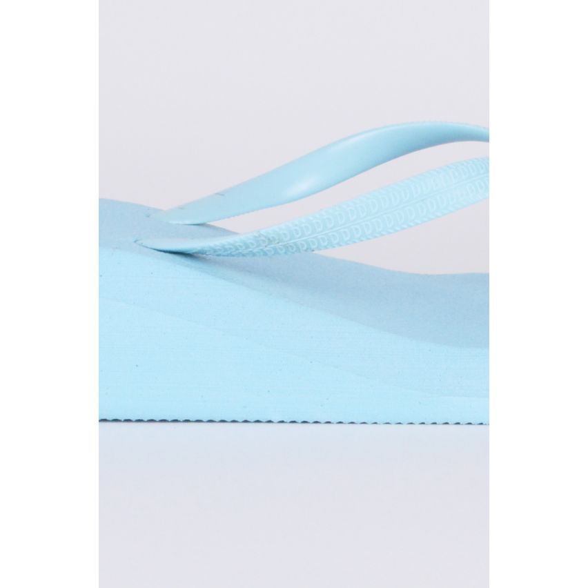 Lovemystyle Pastel Blue Wedge Flip Flop Sandals