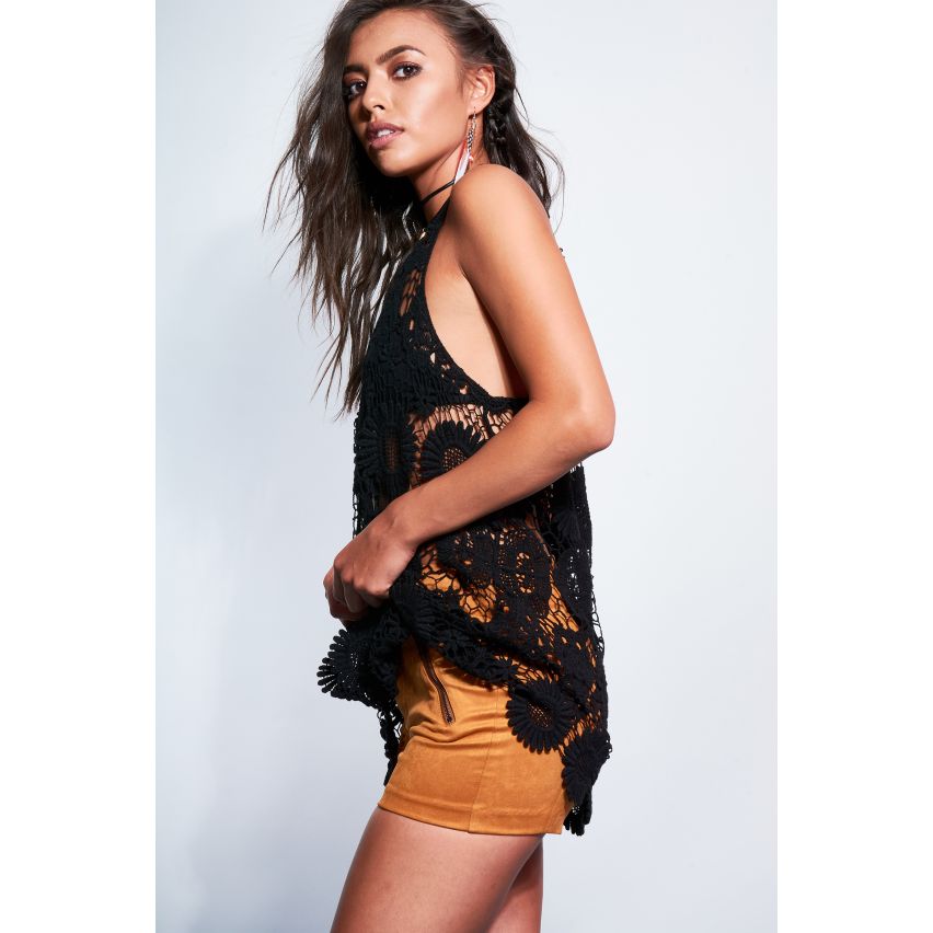 Lovemystyle High Waisted Shorts Orange avec détail de Zip