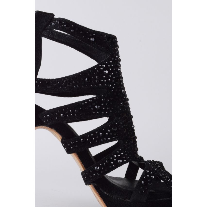 Lovemystyle Embellished Platform Heels In Black