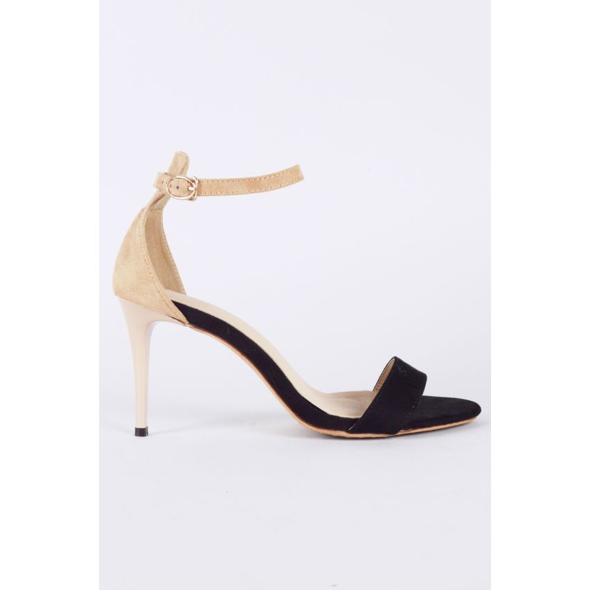 Lovemystyle Suede arrondis sangle Barely There talons