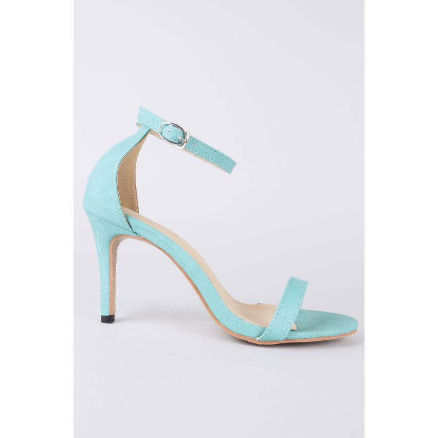 Lovemystyle Mint bleu Barely There talons sandales