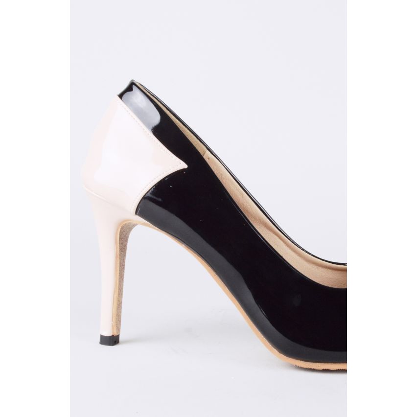 Lovemystyle schwarz und Nude Patent Court Schuhabsätze