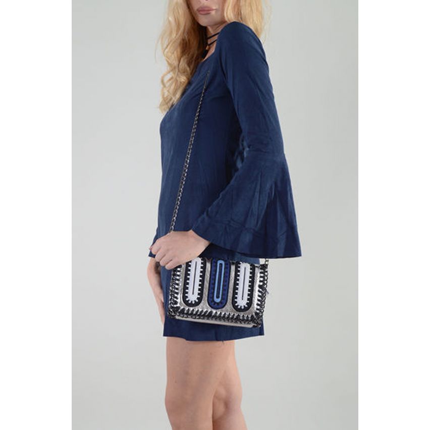 Lovemystyle trois tons sac côté blanc, bleu et noir