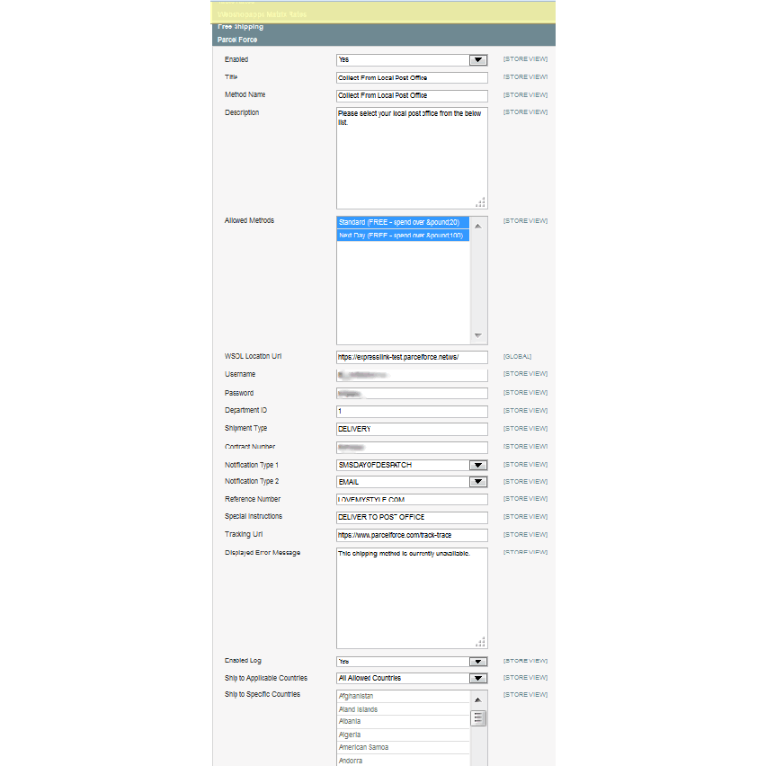 Parcelforce Convenient Collect Magento Module (Click & Collect From Post Office)