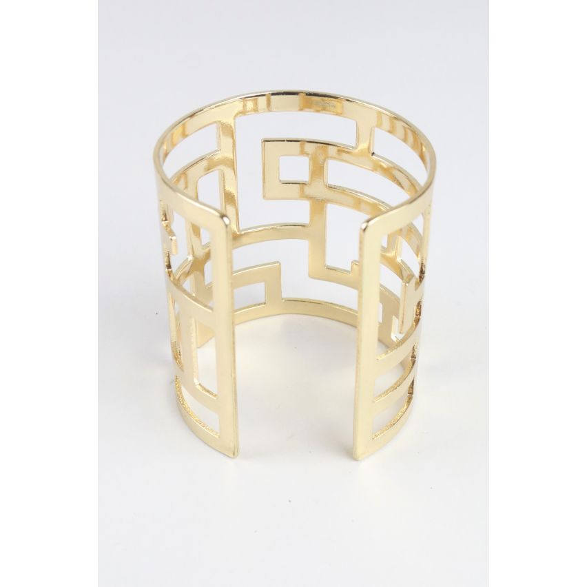 Lovemystyle Gold Manschette Armband mit Labyrinth-Design