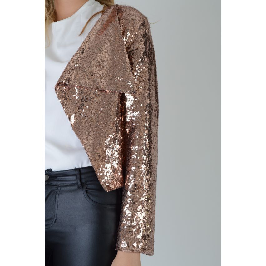 Lovemystyle cuivre or entier Sequin cascade Jacket