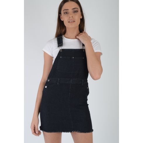 Buy DIMPY GARMENTS Blended Women's Above the Knee Dungaree Dress With Top  (Gajri, Small, 2023B) at